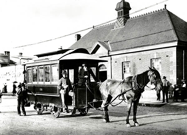 Horse drawn tram at Newtown